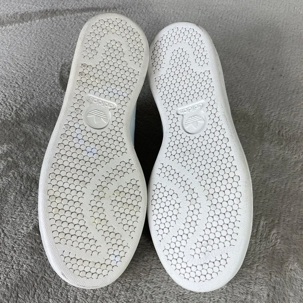 Adidas Stan Smith Mens Shoes Size 11.5 White Blue Leather Tennis Pickleball NEW